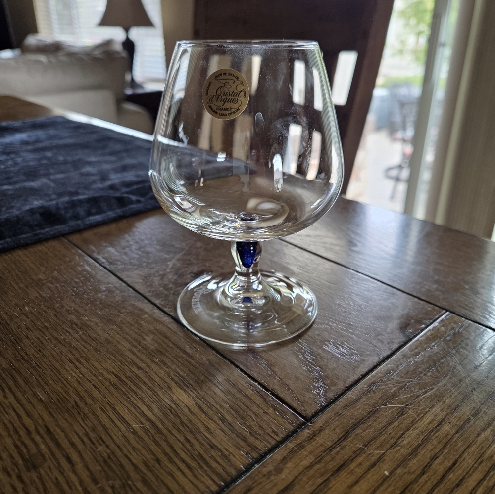 Courvoisier Cristal D'Arques "Venise Saphire" Cognac Brandy Snifter